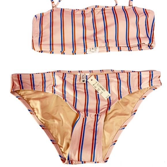 NWT Madewell Second Wave Classic Bikini Bottom Paseo Stripe Size Small - Picture 2 of 6